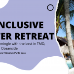 All inclusive winter retreat. Punta Cana, January 19-21st 2023. Beach and pool image with palm trees