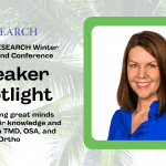Campaign header image reads: Bioresearch Winter Retreat Speaker Spotlight Blog Kim Ledermann palm trees.